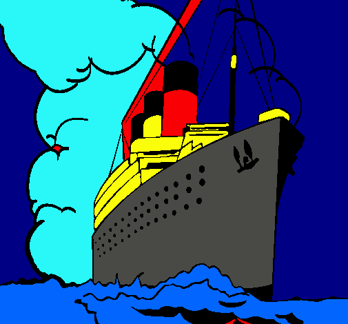 Dibujo Barco de vapor pintado por cecilita