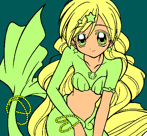 Dibujo Sirena pintado por coffy