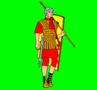 Dibujo Soldado romano pintado por galo