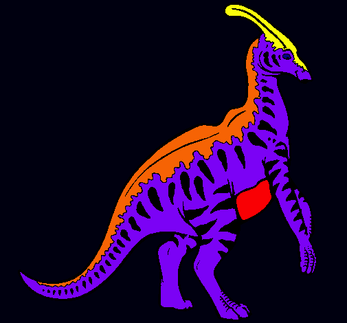 Parasaurolofus con rayas