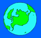Dibujo Planeta Tierra pintado por abrahan