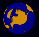 Dibujo Planeta Tierra pintado por genis09