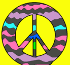 Dibujo Símbolo de la paz pintado por leila