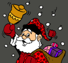 Dibujo Santa Claus y su campana pintado por princesscarmen 