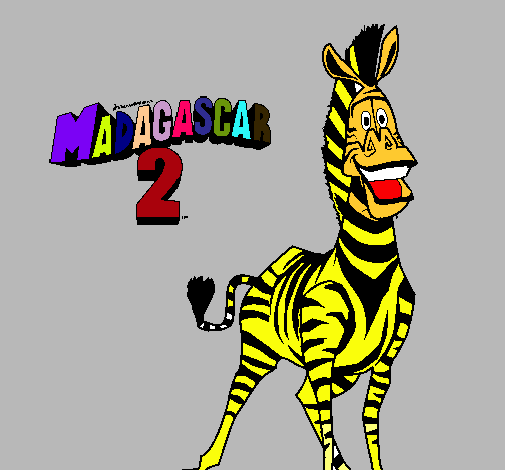 Dibujo Madagascar 2 Marty pintado por alexlp