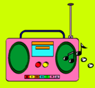 Dibujo Radio cassette 2 pintado por nicolas