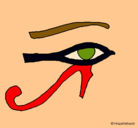 Dibujo Ojo Horus pintado por Lizrm 