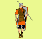 Dibujo Soldado romano pintado por piti