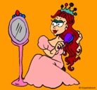 Dibujo Princesa y espejo pintado por 23132121223