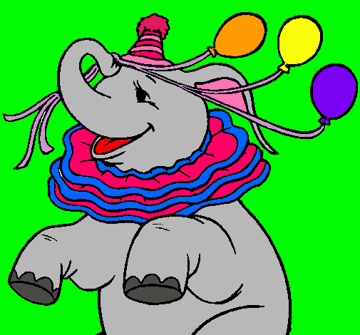 Elefante con 3 globos