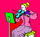 Dibujo Dama violinista pintado por hillary