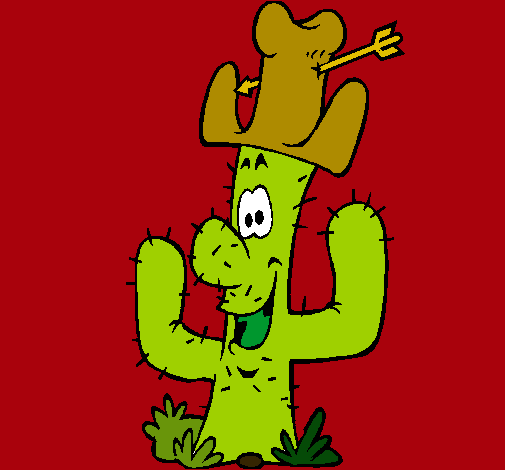 Cactus con sombrero