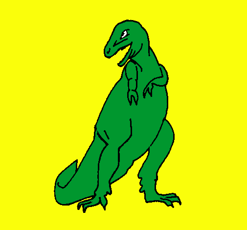 Dibujo Tiranosaurios rex pintado por Joni 