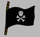 Dibujo Bandera pirata pintado por makkithow