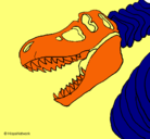 Dibujo Esqueleto tiranosaurio rex pintado por ZAIDA