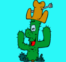 Dibujo Cactus con sombrero pintado por Cuyuku