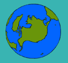 Dibujo Planeta Tierra pintado por susi