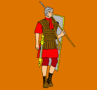 Dibujo Soldado romano pintado por roman