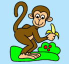 Dibujo Mono pintado por uytutg