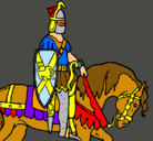 Dibujo Caballero a caballo pintado por roman