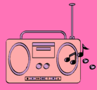 Dibujo Radio cassette 2 pintado por marifer