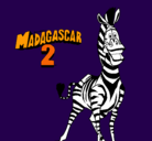 Dibujo Madagascar 2 Marty pintado por madagascar