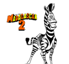 Dibujo Madagascar 2 Marty pintado por Zebra