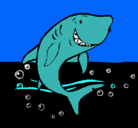 Dibujo Tiburón pintado por maira 