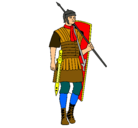 Dibujo Soldado romano pintado por german