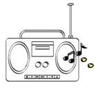 Dibujo Radio cassette 2 pintado por alexis