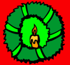 Dibujo Corona de navidad II pintado por izascun