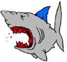 Dibujo Tiburón pintado por derian