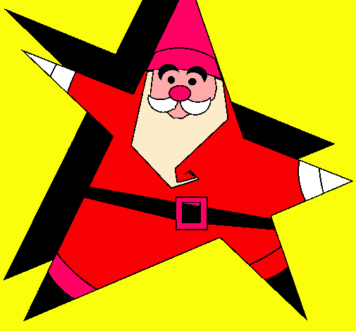 Papa Noel en forma de estrella