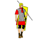 Dibujo Soldado romano pintado por jetli