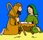 Dibujo Adoran al niño Jesús pintado por edith