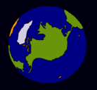 Dibujo Planeta Tierra pintado por marte