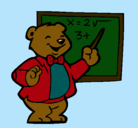 Dibujo Profesor oso pintado por Karina