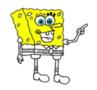 Dibujo Bob Esponja pintado por enana