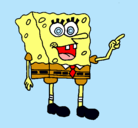 Dibujo Bob Esponja pintado por guerrero