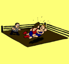 Dibujo Lucha en el ring pintado por alba22  