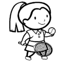 Dibujo Chica tenista pintado por katau
