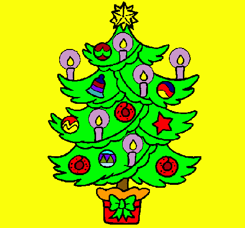 Árbol de navidad con velas