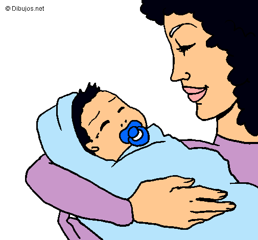 Dibujo Madre con su bebe II pintado por antony