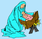 Dibujo Nacimiento del niño Jesús pintado por brigget