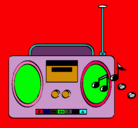 Dibujo Radio cassette 2 pintado por PEPA