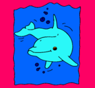 Dibujo Delfín pintado por denise