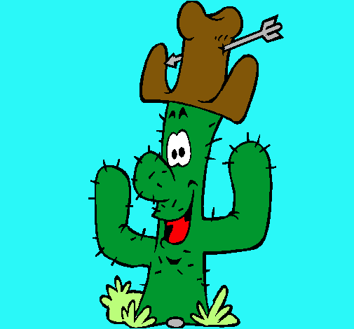 Cactus con sombrero