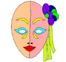 Dibujo Máscara italiana pintado por cari