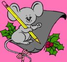 Dibujo Ratón con lapiz y papel pintado por raton
