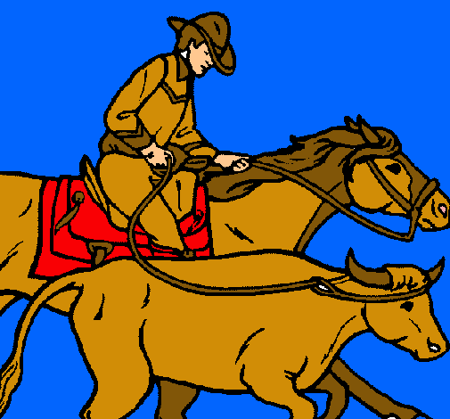 Vaquero y vaca